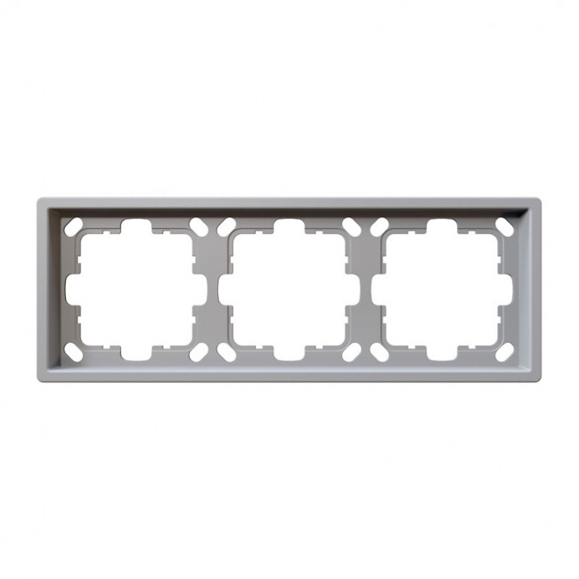 Рамка серия FD 3-постовая, цвет Белый матовый (soft touch) Jasmart FD1003PWM