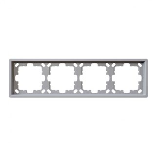 Рамка серия FD 4-постовая, цвет Белый матовый (soft touch) Jasmart FD1004PWM