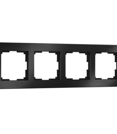 Рамка Werkel Aluminium на 4 поста алюминий черный W0041708 4690389158124