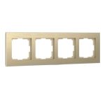 Рамка Werkel Aluminium на 4 поста шампань алюминий W0021711 4690389158162