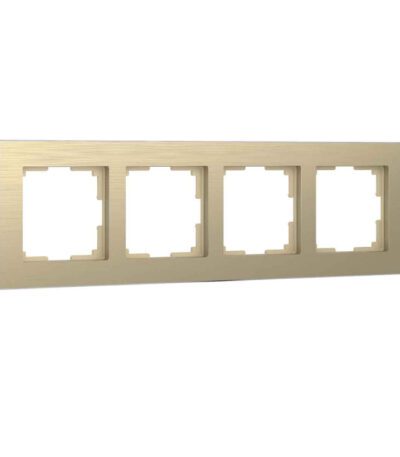 Рамка Werkel Aluminium на 4 поста шампань алюминий W0021711 4690389158162