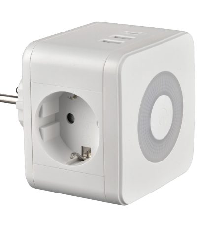 Разветвитель сетевой с выключателем Uniel S-GES2-16SBUC WHITE UL-00011245