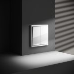 Выключатель двухклавишный с подсветкой Voltum S70 VLS020201