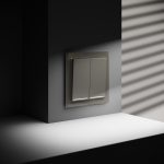 Выключатель двухклавишный с подсветкой Voltum S70 VLS020204