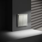 Проходной переключатель двухклавишный с подсветкой Voltum S70 VLS020405