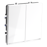 Выключатель двухклавишный с подсветкой Voltum S70 VLS020201