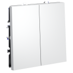 Проходной переключатель двухклавишный Voltum S70 VLS020302