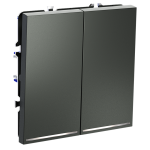 Проходной переключатель двухклавишный с подсветкой Voltum S70 VLS020406