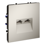 Розетка компьютерная двойная Voltum S70 VLS060203