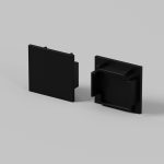 Комплект заглушек для профиля 25×22 2шт Maytoni Led Strip ALM-2522-B-EC 642066