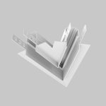 Угол-соединитель 45° встраиваемый Maytoni Magnetic track system Exility TRA034CLS-42.12W