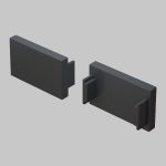 Заглушка для встраиваемого шинопровода (2 шт.) Maytoni Basity TRA172EC-12B