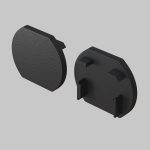 Заглушка для круглового шинопровода (2 шт.) Maytoni Basity TRA172EC-R-11B