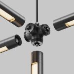 Х-образный вертикальный коннектор с вводом питания Maytoni Shelf CA019L4C-P-B