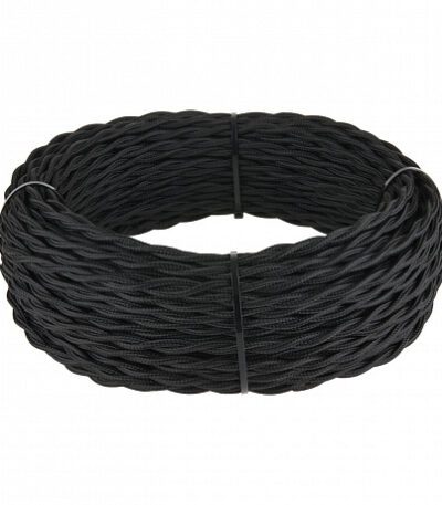 Ретро кабель Werkel витой двухжильный 2,5 мм черный W6452308 4690389165443