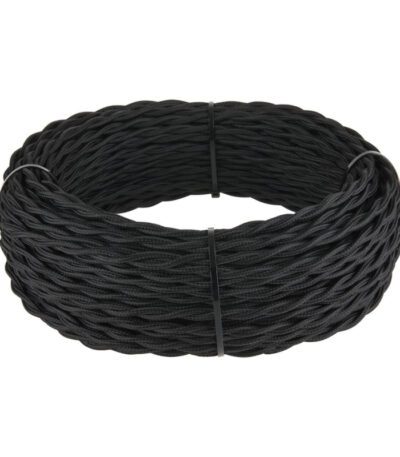 Ретро кабель Werkel витой трехжильный 2,5 мм черный W6453608 4690389165986