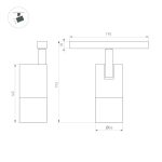 Трековый светильник Arlight MAG-ORIENT-SPOT-ZOOM-R65-15W Warm3000 (BK, 34-60 deg, 48V) 038373