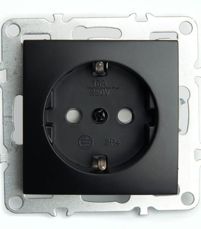 Розетка 1-местная с/з с защитной шторкой Stekker Эрна PST16-9110-03 49154