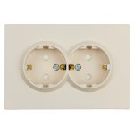 Розетка 2-местная с защитной шторкой Stekker Эмили с/з 250В 16А RST16-5114-08 кашемир soft touch 49908