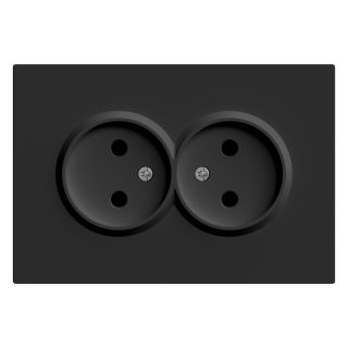 Розетка 2-местная с защитной шторкой Stekker RST16-5116-05 Эмили 49851