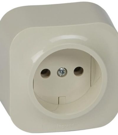Розетка 2К Legrand Quteo 16A 250V б/з слоновая кость 782240