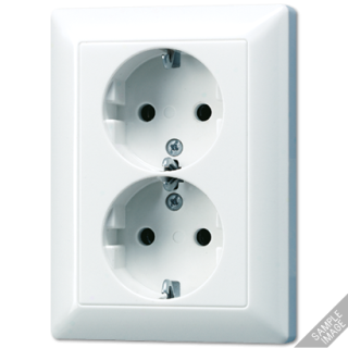 Розетка 2K+З двухместная Jung AS5020U