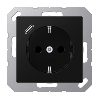 Розетка 2K+З Jung A1520-18CSWM