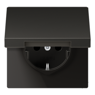 Розетка 2K+З с крышкой Jung AL1520KLAN