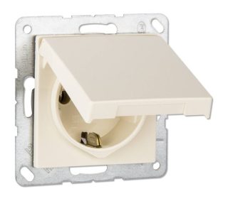 Розетка 2K+З с крышкой Jung EP1420KL