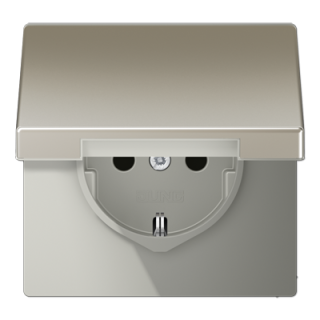 Розетка 2K+З с крышкой Jung ES1521KL