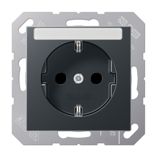 Розетка 2K+З со шторками Jung A1520BFKINAANM