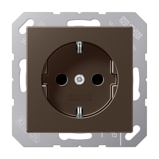 Розетка 2K+З со шторками Jung A1520KIMO