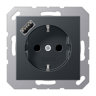 Розетка 2K+З USB Typ A Jung A1520-18AANM