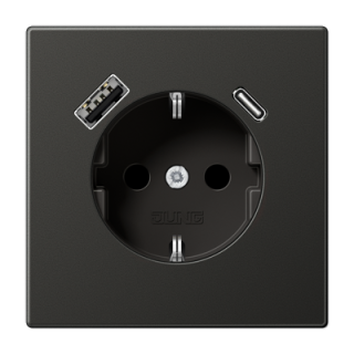 Розетка 2K+З USB Typ AC Jung AL1520-15CAAN