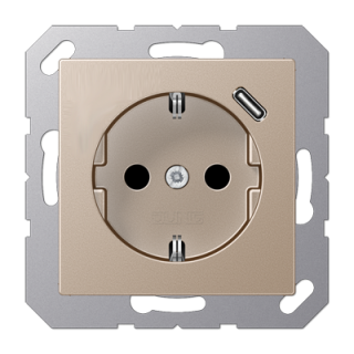 Розетка 2K+З USB Typ C Jung A1520-18CCH