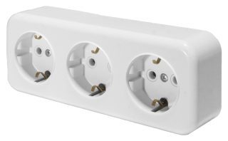 Розетка 3-местная Stekker PST16-51-20 (RA 16-343-Б) 39697