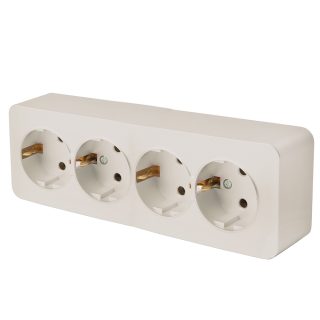 Розетка 4-местная с/з Stekker София MST16-14-04 49505