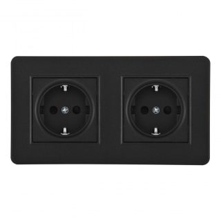 Розетка Arte Milano SET16-2-40-1x2 black