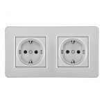 Розетка Arte Milano SET16-2-40-1x2 silver