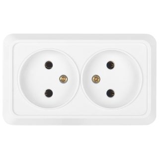 Розетка двойная 2П General Альфа 477008