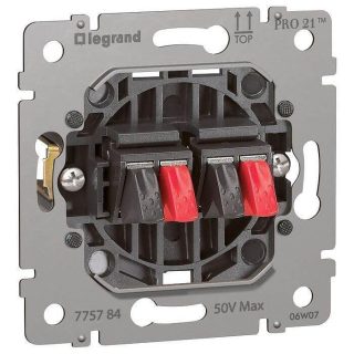 Розетка двойная акустических стереосистем Legrand Galea Life 775784