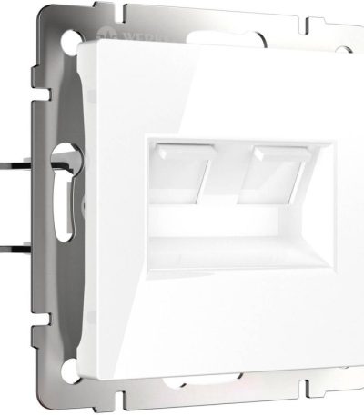 Розетка двойная Ethernet RJ-45 Werkel белый W1181101 4690389155376