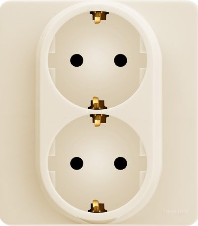 Розетка двойная с/з Legrand Inspiria 673751