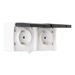 Розетка двойная с заземлением Arte Milano 309.40-2.grey