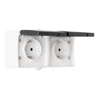 Розетка двойная с заземлением Arte Milano 309.40-2.grey