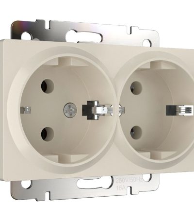 Розетка двойная с заземлением Werkel 4690389192142 W1172062 a062427