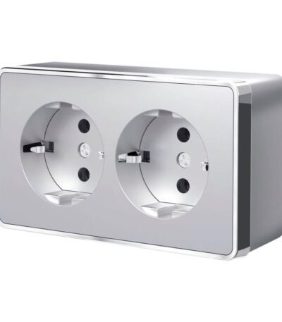 Розетка двойная с заземлением Werkel Gallant серебряный W5072106 4690389167188