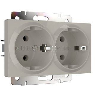 Розетка двойная с заземлением Werkel W1272004 4690389213960 a069774