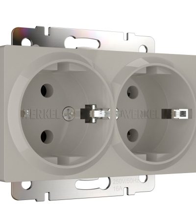Розетка двойная с заземлением Werkel W1272004 4690389213960 a069774