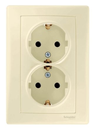 Розетка двойная Schneider Electric Sedna с/з без шторок 16A 250V SDN3000647
